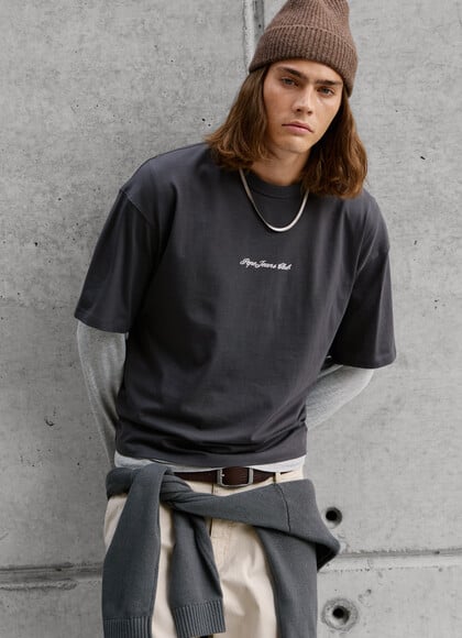 BOXY FIT LOGO PRINT T-SHIRT
