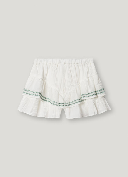 FLOWY SHORTS WITH EMBROIDERED DETAILS