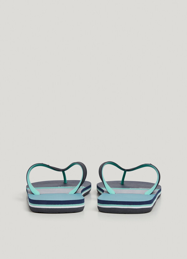 COLOR BLOCK BEACH FLIP FLOPS