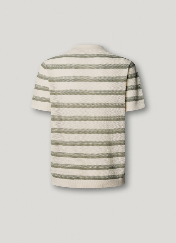 STRIPED KNIT POLO