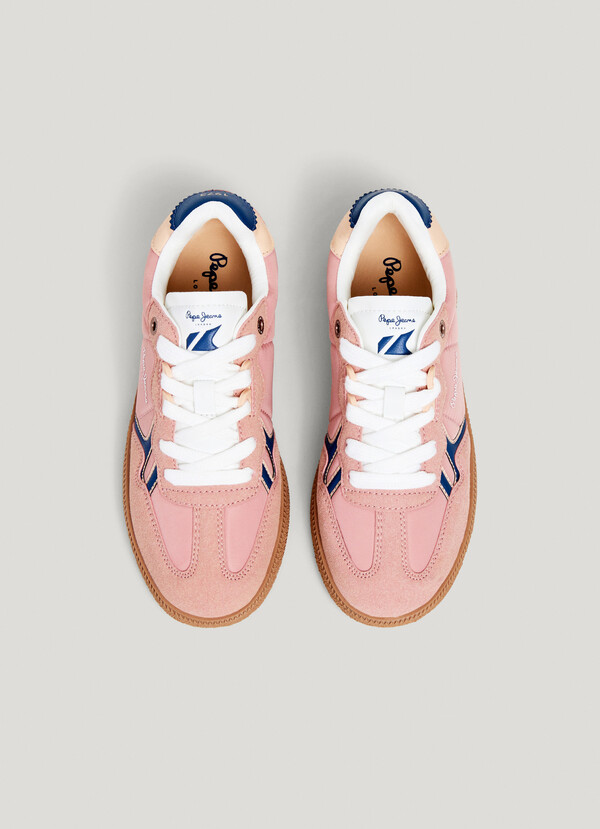 SUEDE EFFECT CUPSOLE SNEAKERS
