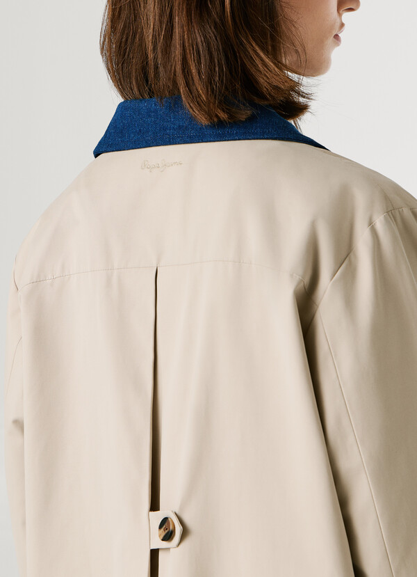 TRENCH COAT WITH SHIRT COLLAR