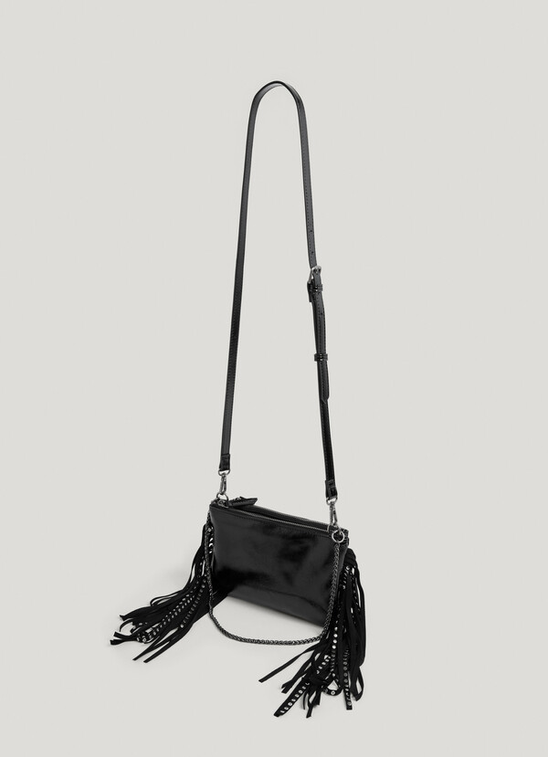LEATHER EFFECT SHOULDER BAG