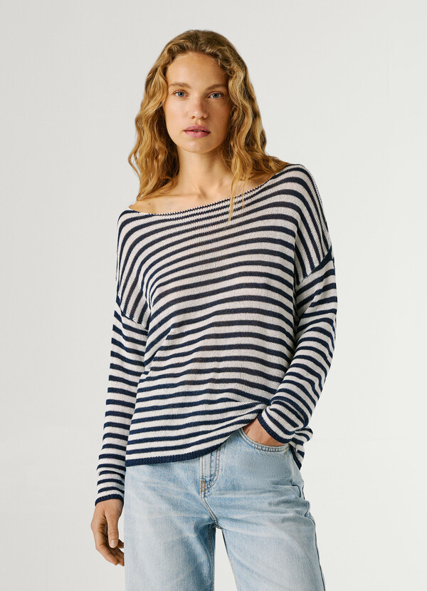 STRIPED KNIT JUMPER