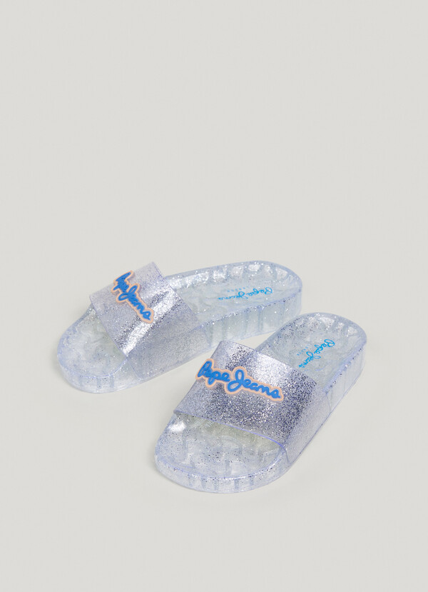 TRANSLUCENT SLIDER SANDALS