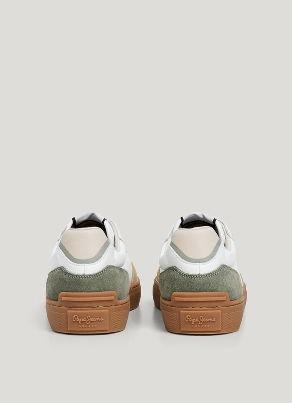 CAMDEN - LEATHER TRAINERS WITH SUEDE DETAILS 