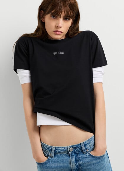 STRASS LOGO T-SHIRT