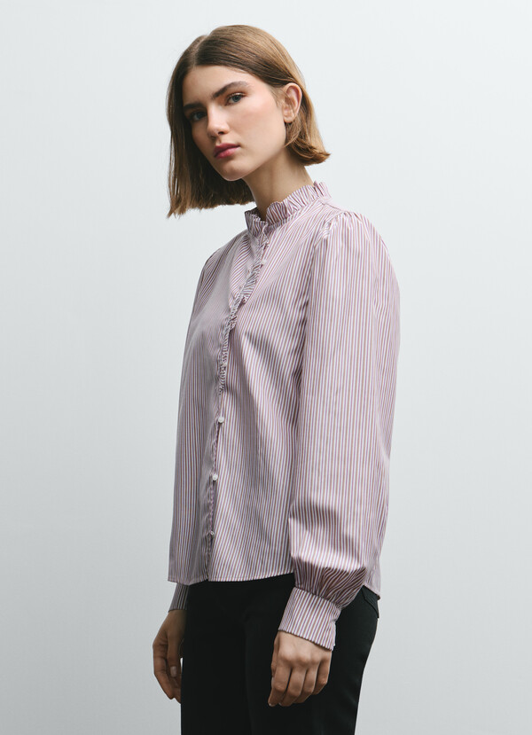 RUFFLES POPLIN BLOUSE