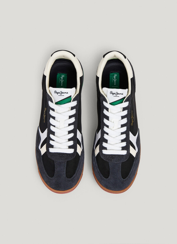SNEAKERS RETR&Ograve; CON DETTAGLI IN CAMOSCIO - MARVIN