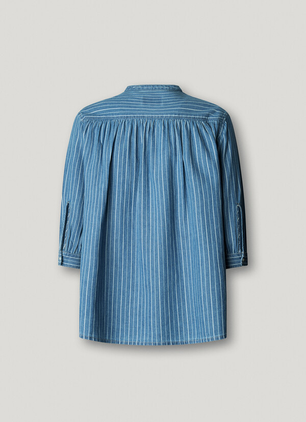 REGULAR FIT DENIM BLOUSE