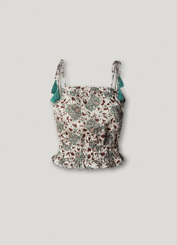 FLORAL PRINT STRAPPY TOP