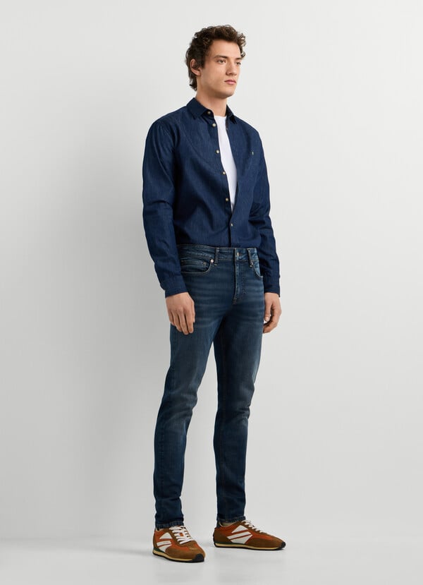 FINSBURY - SKINNY FIT MID-RISE JEANS