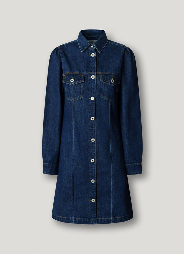 REGULAR FIT DENIM MINI DRESS