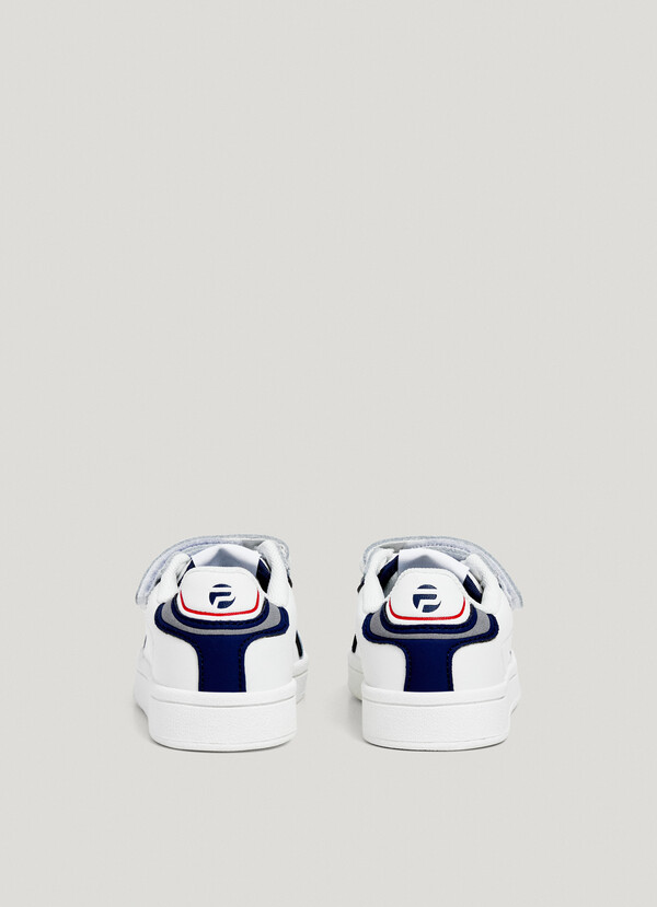 LEATHER TRAINERS WITH VELCRO CLOSURE