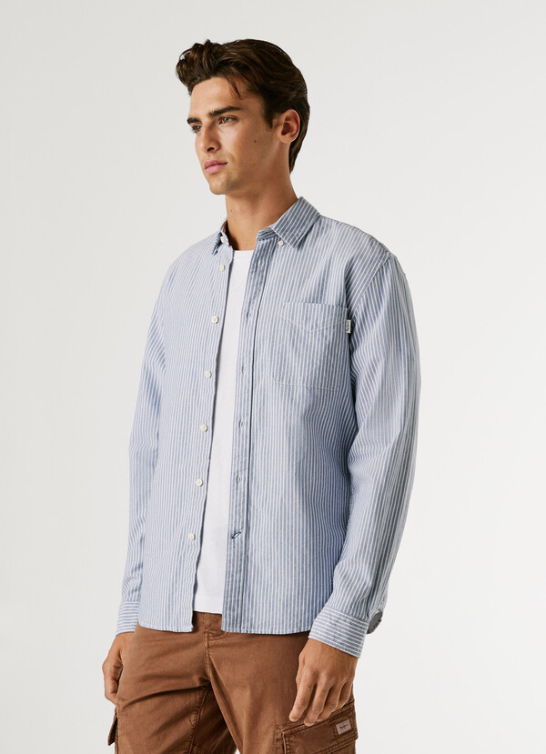 REGULAR FIT STRIPED OXFORD SHIRT