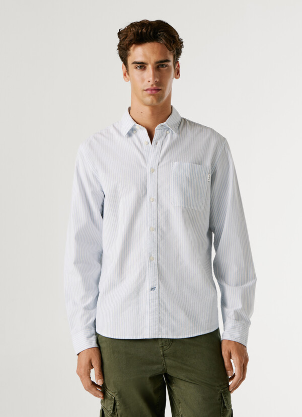 REGULAR FIT STRIPED OXFORD SHIRT