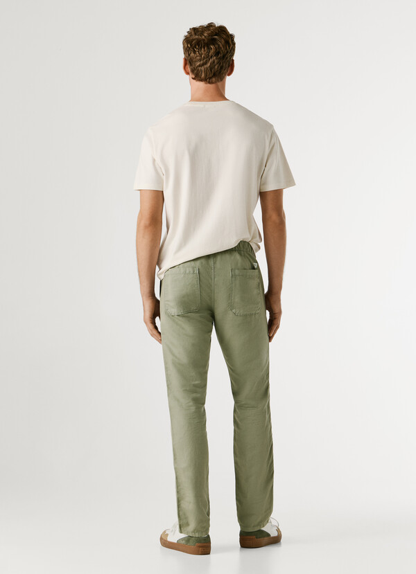 CHINO TROUSERS WITH ADJUSTABLE DRAWSTRING