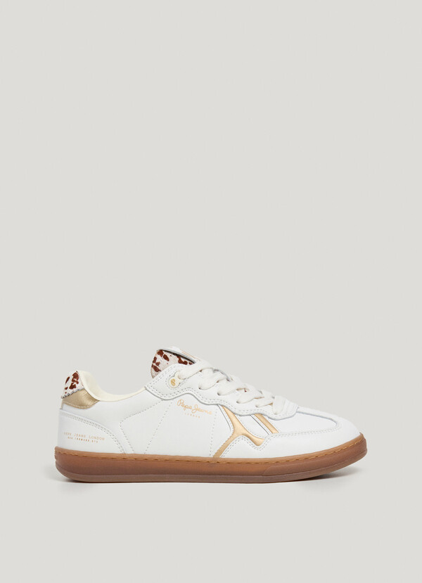 SNEAKERS IN PELLE CON DETTAGLI ANIMALIER - BALL