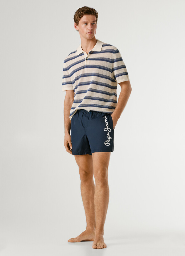 PRINTED LOGO SWIM SHORTS