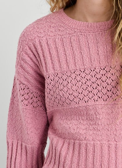 CREW NECK CROCHET JUMPER