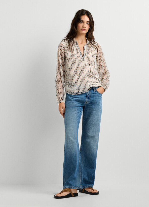 IKAT PRINT FLUID BLOUSE