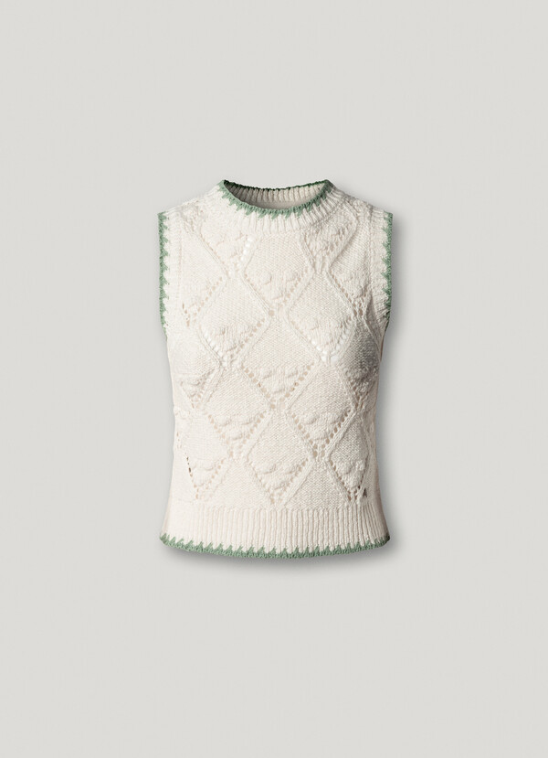 DIAMOND POINTELLE TOP