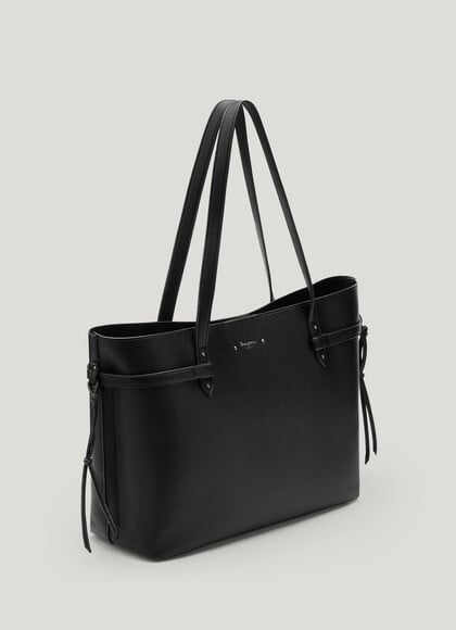 LEATHER EFFECT SHOPPER BAG