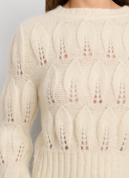 HIGH NECK CABLE KNIT JUMPER