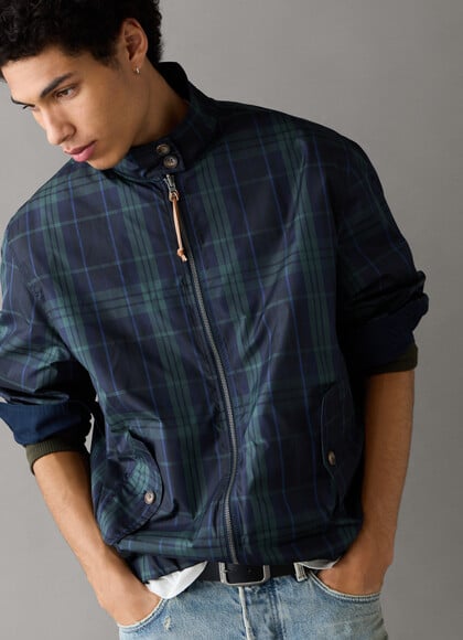 REGULAR FIT REVERSIBLE HARRINGTON JACKET