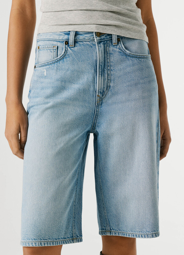 RELAXED FIT DENIM BERMUDA SHORTS
