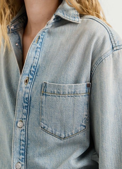 RELAXED FIT DENIM OVERSHIRT