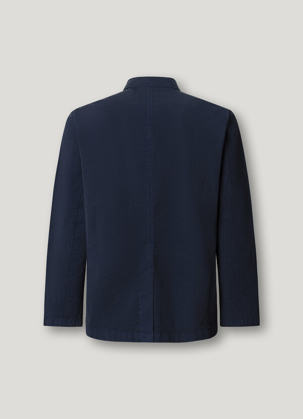 SEERSUCKER SHIRT COLLAR JACKET