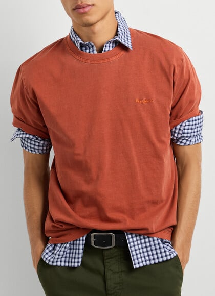 REGULAR FIT T-SHIRT WITH EMBROIDERED LOGO