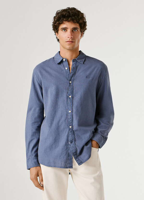 REGULAR FIT GARMENT DYED SHIRT