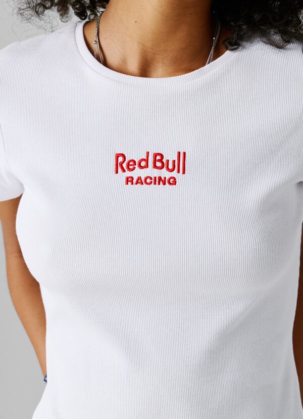 RIBBED LOGO EMBROIDERED T-SHIRT