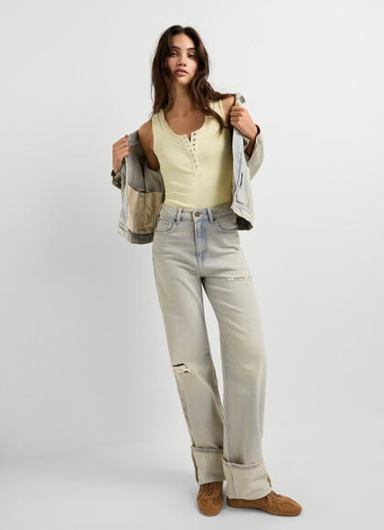 HIGH-RISE STRAIGHT FIT JEANS - EDEN
