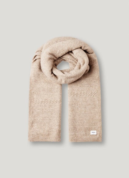 POINTELLE OPENWORK DETAIL SCARF