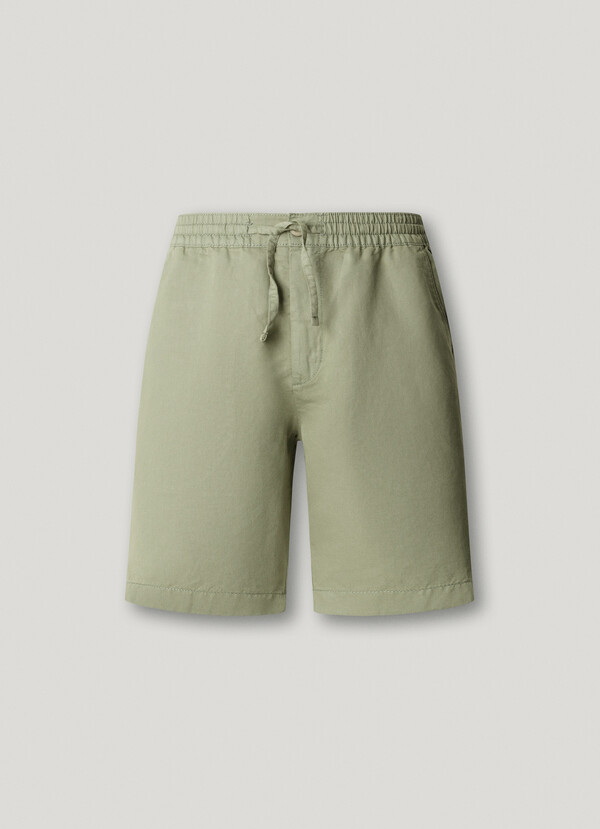 RELAXED FIT LINEN SHORTS