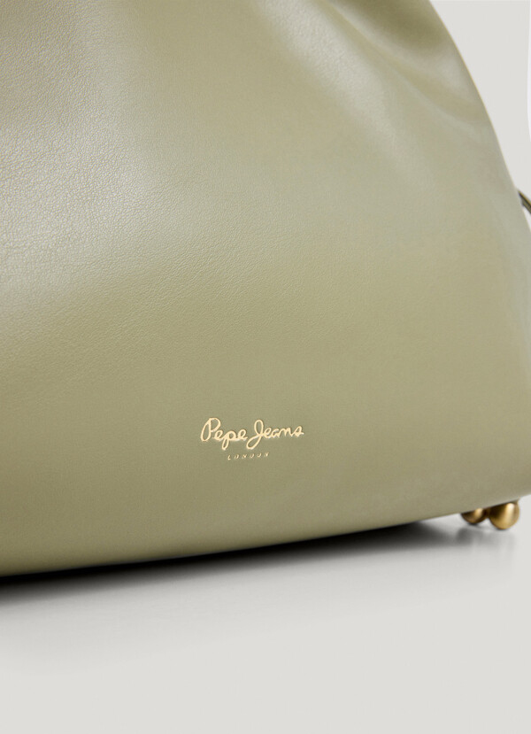 LEATHER EFFECT HOBO BAG