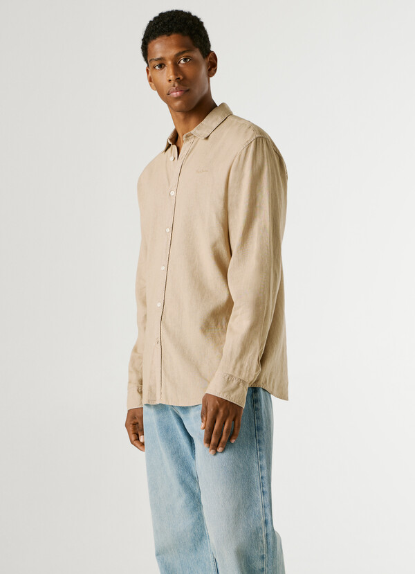 REGULAR FIT GARMENT DYED SHIRT