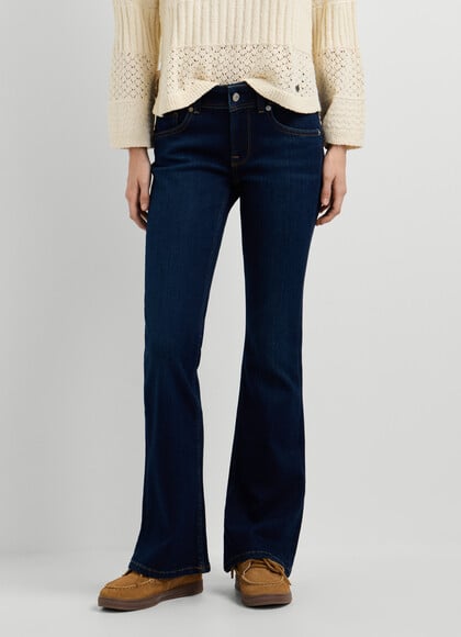 LOW-RISE FLARE FIT JEANS - PIMLICO