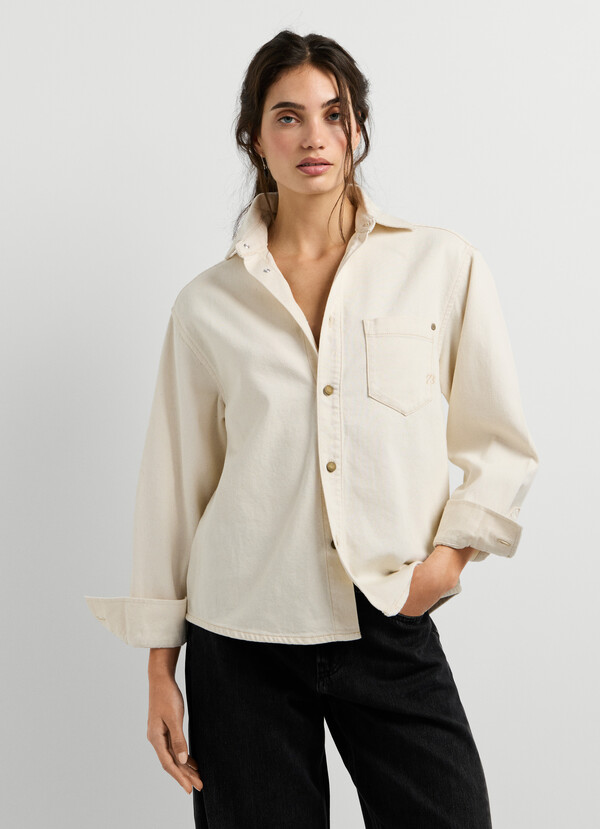 RELAXED FIT DENIM OVERSHIRT