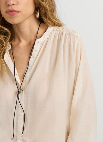 FLUID MAO COLLAR BLOUSE