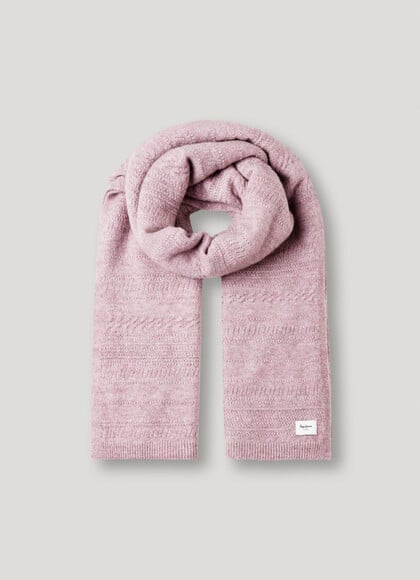 POINTELLE OPENWORK DETAIL SCARF