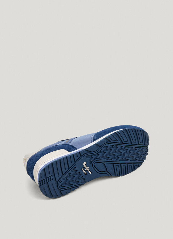 HAILON - LEATHER TRAINERS WITH SUEDE DETAILS 