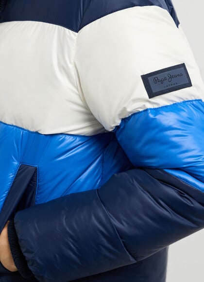 COLOR BLOCK PADDED PUFFER JACKET