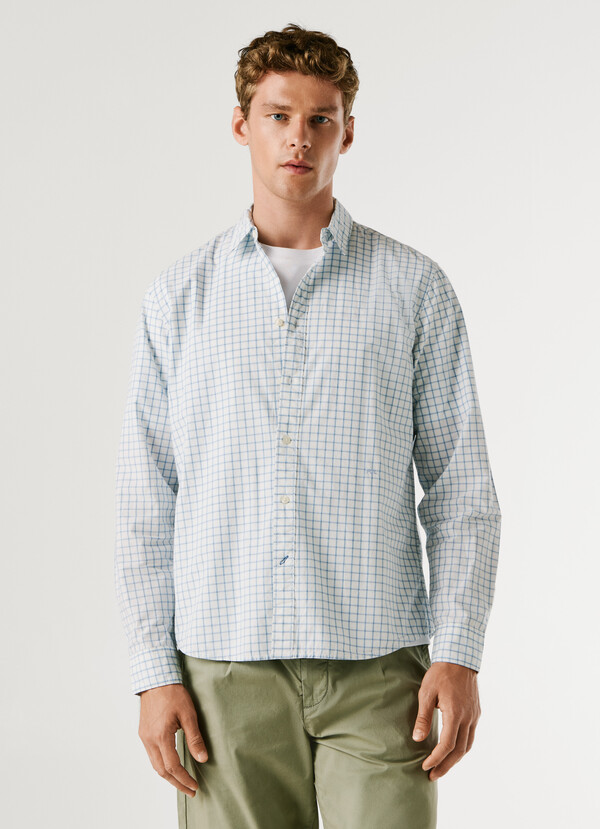 REGULAR FIT CHECKED POPLIN SHIRT