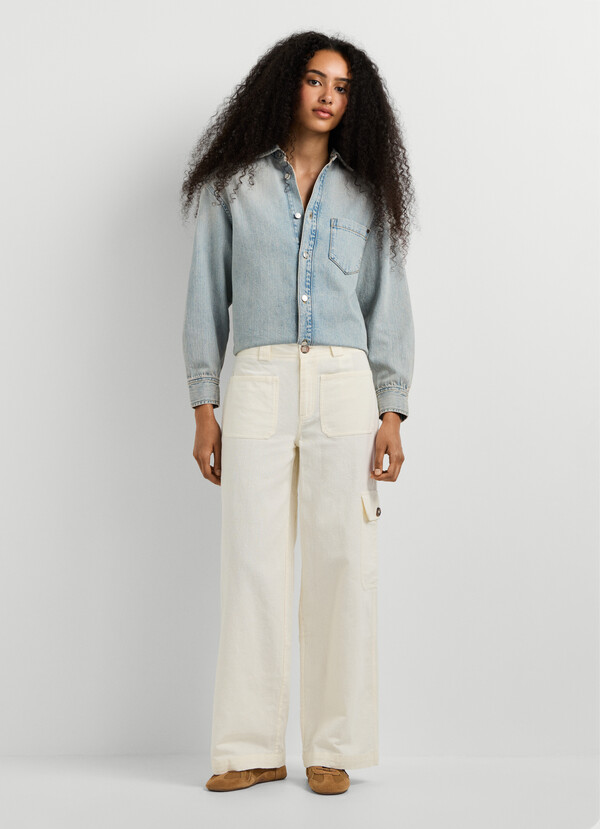 WIDE FIT CARGO TROUSERS