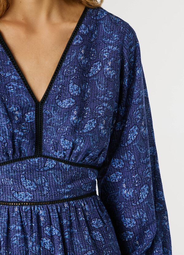 PAISLEY PRINT MAXI DRESS