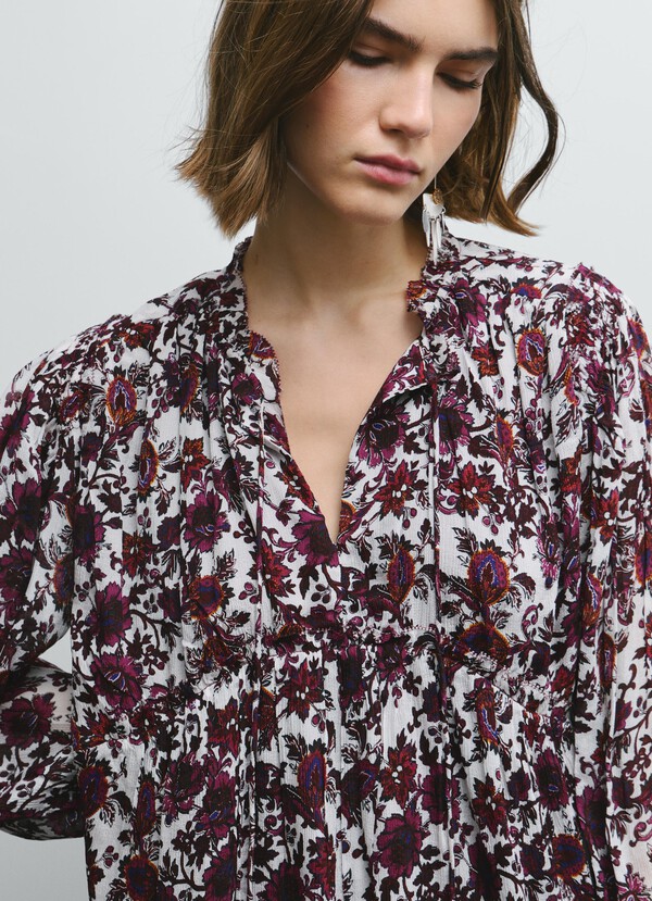 FLORAL PRINT FLUID BLOUSE